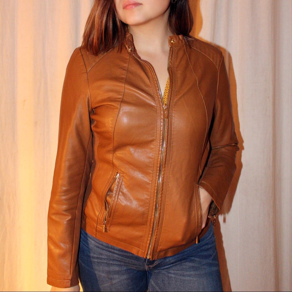 Calvin Klein Brown Leather Jacket